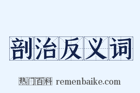 剖治反义词是什么意思的图片